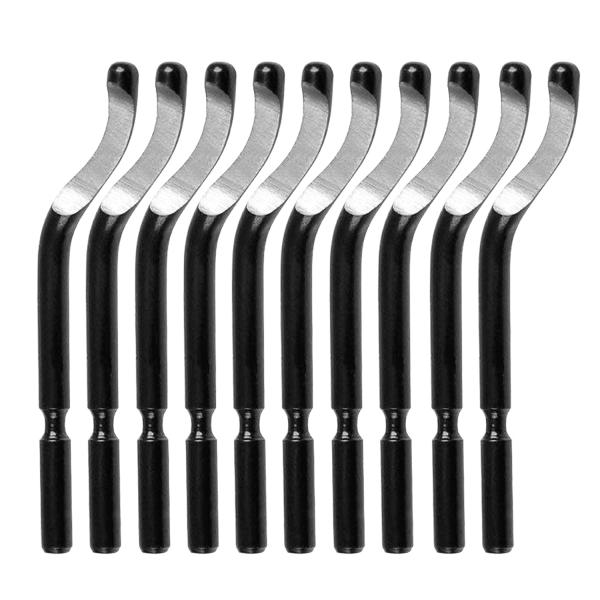 スタイル：10PCS【商品仕様】ブレード材質:高速度鋼；ブレード全長 47mm /ブレード軸径φ3.2mmパッケージ内容:10×(BS1010)替刃適用：ステンレス、鉄、銅、アルミ、塩ビパイプ、プラスチックなどのバリ取りや面取り作業用。ホー...