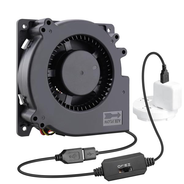 GDSTIME USB シロッコファン、120mmx32mm 12cm 5V DC USBファン