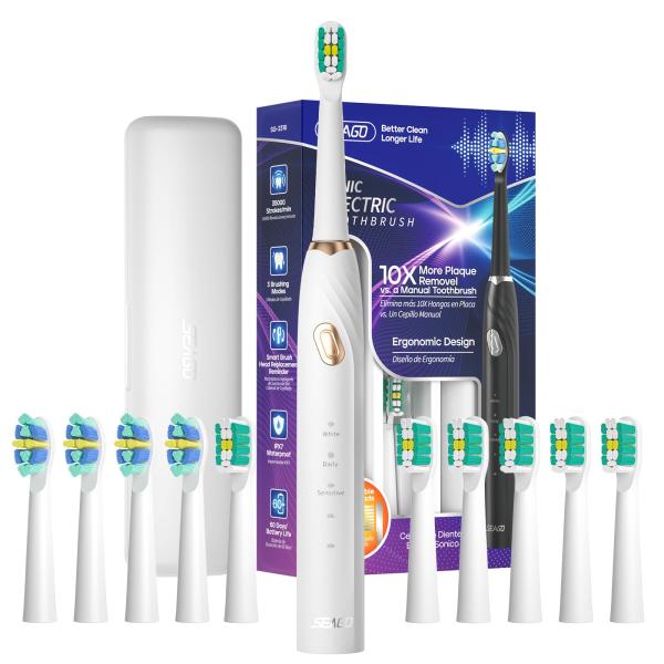 カラー：ホワイトサイズ：小さい【優れたクリーニング効果】この音波振動歯ブラシは1分間に35,000回の振動で歯垢をたたき、歯垢が歯の表面に浮くようにしてから、ブラシで手軽に落とす。手磨き歯ブラシ比べ10倍以上の歯垢除去力。【3つのモード・メ...