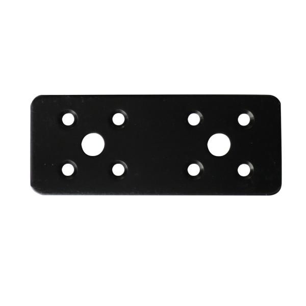 カラー：ブラックサイズ：40ｍｍｘ100ｍｍスタイル：プレートビスでもボルトでも留め付けできるピッタリな金物!サイズ(t)2ｘ(W)40x(A)100mm 。(材質)鉄。(表面処理)塗装。(色)黒。(適合ビス)皿木ネジ 3.8mm。DIYや...