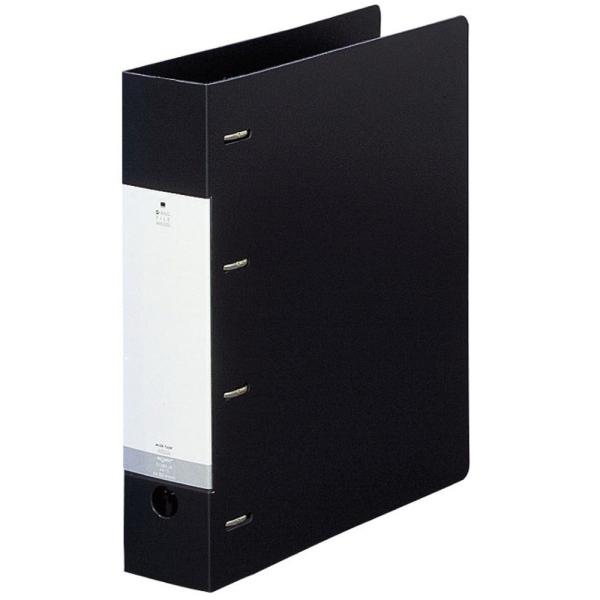 カラー：ブラックサイズ：A4スタイル：500枚収納寸法:幅 64mm ×奥行 280mm × 高さ 314mm収容量:コピー用紙500枚サイズ:A4材質:表紙/ポリプロピレン、綴じ具/スチール素材:P.P