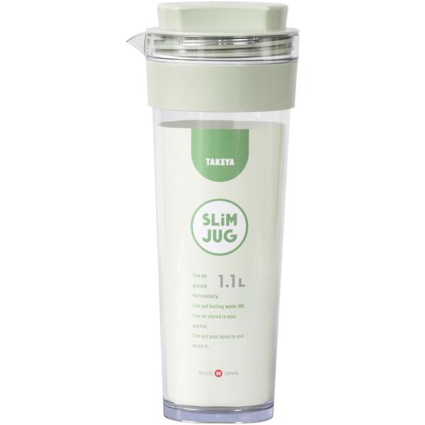 他サイト： タケヤ化学工業 TAKEYA スリムジャグII 1.1L グリーン 耐熱100度 横置きOK 広口の商品画像