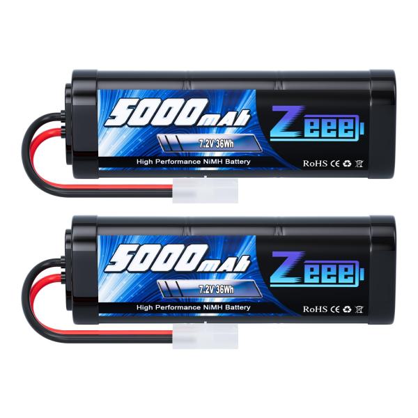 ゼエエ Zeee 7.2V 5000mAh NiMH TAMIYAプラグ付き 2パック ニッケル
