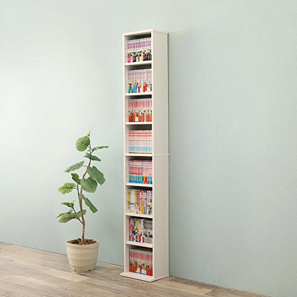 本棚 大容量 薄型 コミック コミックラック おしゃれ ホワイト 幅29 5 ブックシェルフ 白 収納 シンプル 可動棚 Hghi インテリア家具通販のファニシック 通販 Yahoo ショッピング