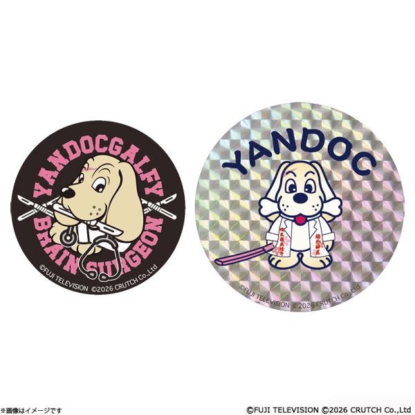 【サイズ(約)】直径50mm、直径60mm（ホログラム）【素材】紙、PETガルフィーとの限定コラボグッズ！劇中登場のガルフィー犬がモデル。オフィシャルグッズ フジテレビ ヤンドクター ヤンキー ドクター 橋本環奈 はしもとかんな 向井理 む...