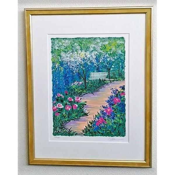 イーダ・ヴァリッキオ「ホワイトベンチメモリー」版画192/250 額縁外寸