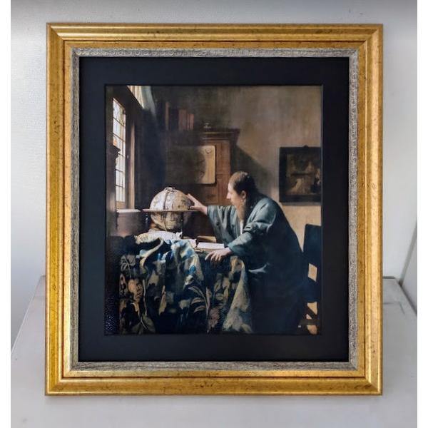 フェルメール「天文学者」 ジクレー、シルクスクリーンツヤ加工・版