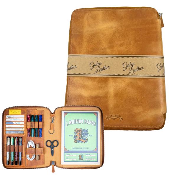 Galen Leather ガレンレザー ジッパー付きレザーフォリオ B5 Moleskine