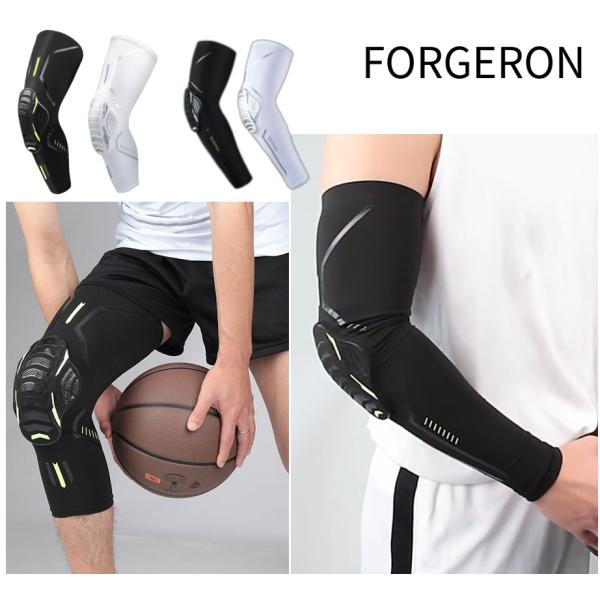 ※片腕or片足用の1枚入りとなりますインナータイプのエルボーガード・ニーガード伸縮性・通気性・速乾に優れた素材を使用したスポーツ・アウトドア用の膝/肘プロテクター二の腕〜手首まで、太もも〜ふくらはぎまでのロングタイプ【サイズ：長さ/下周り/...