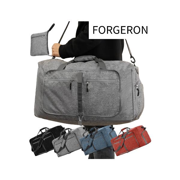 FORGERON 折りたたみ 3wayボストンバッグ 65L [ハンドル／ショルダー／キャリーオン] シューズ収納ポケット スポーツバッグ トラベルバッグ 軽量 大容量 [267R]