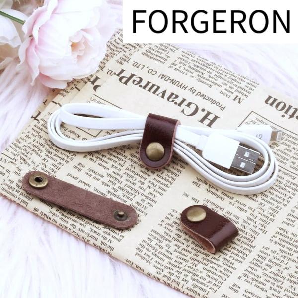 PUレザー製ケーブルホルダー会社内や外出時にも使いやすいシンプルデザインスマホの充電ケーブルやイヤホンコードなどをすっきりコンパクトにひとまとめ整理整頓、持ち運び用に役立つ合皮製ケーブルバンドサイズ：全長 約1.5cm×6.3cm、対応長さ...