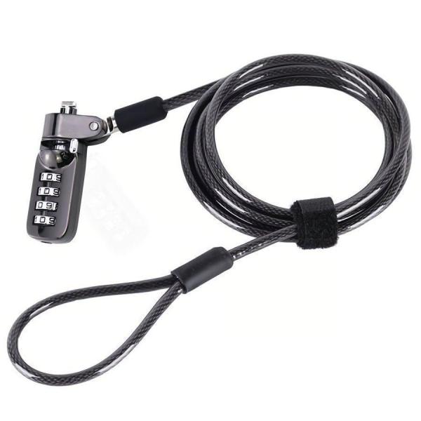 会議やプレゼン、展示会場でのご使用等に、ロックをしておけば安心して席を外す事が出来ます。ノートパソコン等のセキュリティスロットに挿し込んで、机などの固定物や、パソコンバッグの取っ手などにワイヤーを通し、ワイヤーに接続して使用します。ダイヤル...