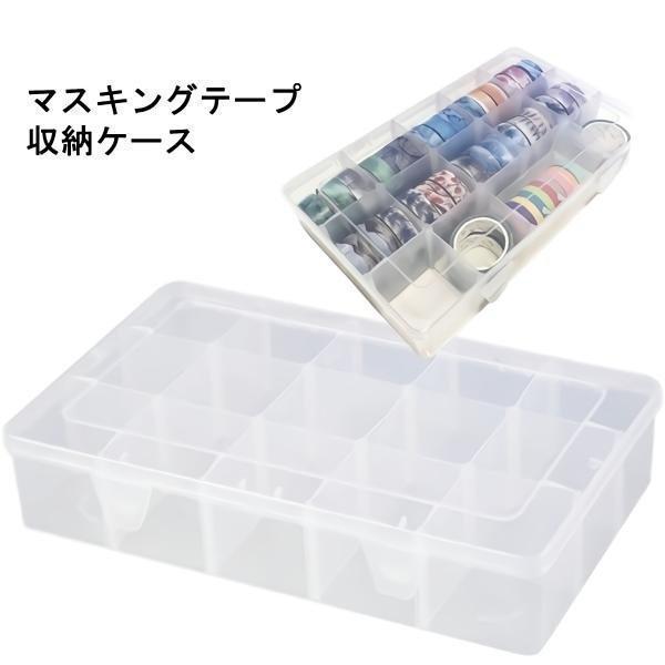 中身の見えるマスキングテープの収納ボックス仕切りが変えられるので、種類ごとの収納も可能。マスキングテープをほこりから守ります。サイズ：約28cm×17.5cm×5.5cm※ケースのみの販売となります。マスキングテープは付属しません。※輸入品...