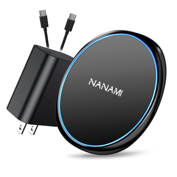 NANAMI ワイヤレス充電器 (QC3.0 急速充電器付き) 置くだけ充電器