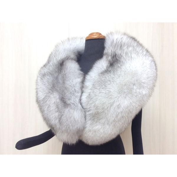 SAGA FURS】ブルーフォックスショール 白系 ファー 成人式 振袖 日本製