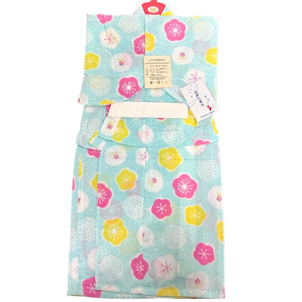 ●綿100％●サイズ：90cm（90-100cm）身丈：65cm（腰揚げ4cm）、袖丈：25cm、裄：36cm（肩揚げ2cm）○この浴衣は手縫いで縫い揚げをしてある為、丈の調節が出来ます。 ※写真と実物では、光の加減などにより、多少色の誤差...