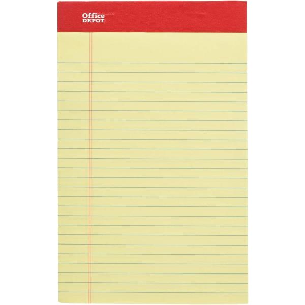 Office Depot オフィスデポ メモ帳 メモパッド ノート ジュニアサイズ イエロー 12冊