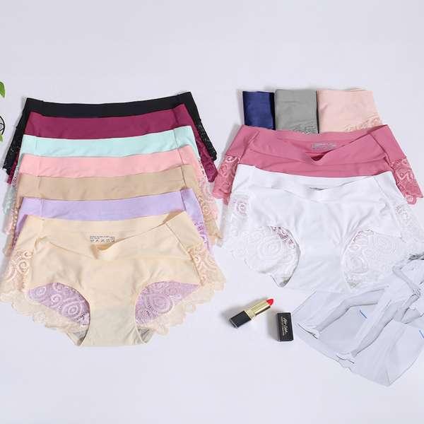 送料無料 バックレースショーツ セクシーランジェリー 涼感 冷感 プレーンショーツ 蒸れないスタンダードショ