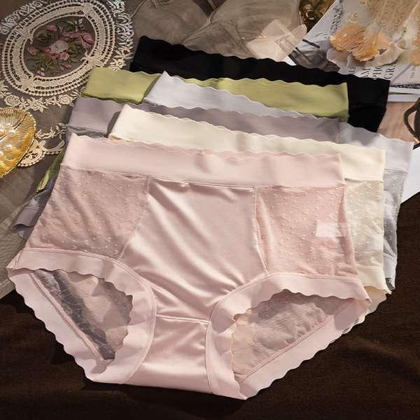 送料無料 セクシーランジェリーフェミニン 蒸れないシームレスショーツ 柔らかい 大人可愛い通気性インナー