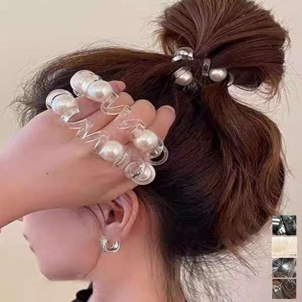 送料無料 コイルヘアゴム 大人可愛い スパイラルヘアゴム 跡がつかない スプリング ヘアアクセ ポニーテール