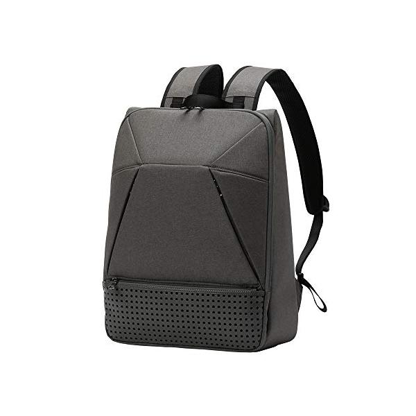 グッドふとんマーク取得 ひらくPCリュック (グレー) - バッグ