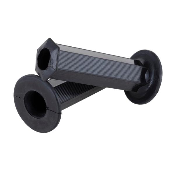 キジマ(Kijima) バイクパーツ グリップ 六角(ヘキサゴン) ラバー製 130mm φ22.2mm 貫通タイプ 汎用 ブラック 201-194 ・カラー:ブラック・全長:130mm 最大径:34mm・貫通タイプ