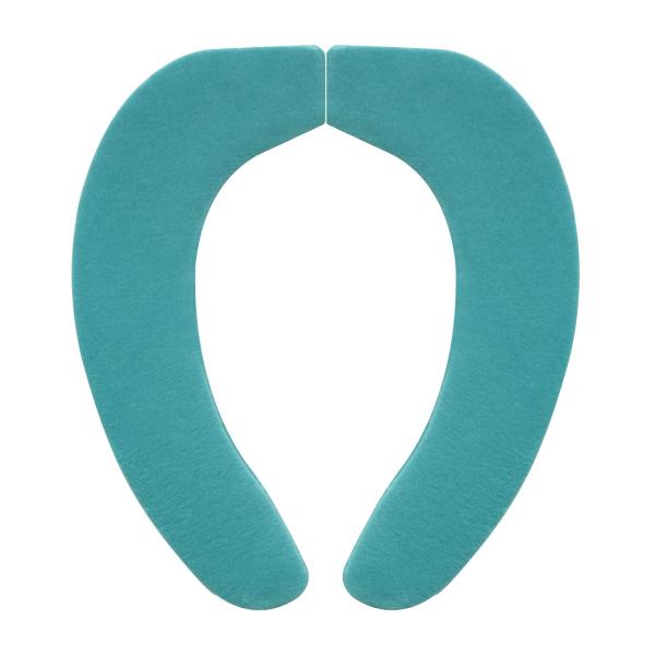 【日本製 消臭 洗える】サンコー ずれない ふんわりタイプ トイレ 便座カバー 9mm エメラルドグリーン おくだけ吸着 KF-65 ・【サイズ】幅9.5×全長40cm、厚み9mm、【重量】67g、【日本製】・【対応】O型、U型、洗浄暖房タ...