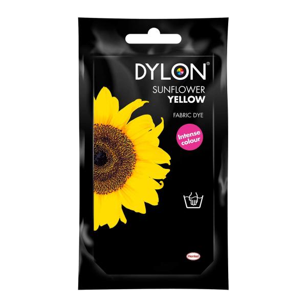 DYLON プレミアムダイ (繊維用染料) 50g col.05 サンフラワーイエロー [日本正規品] ・1袋で染まる量:繊維約250g (Tシャツ約2枚分)・染まらないもの:ポリエステル、アクリル、ナイロン、特殊加工が施されたもの・染まる...
