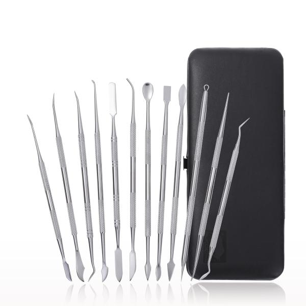 【プロ造形作家監修】aurochs スパチュラ 造形 ヘラ ステンレス製 12本 ツール セット 粘土細工 パテ ヘラ フィギュア スカルピー ・12本24種の形状のスパチュラで盛る、削る、整える、混ぜる、引っ掻く、掻き出す、様々な表現が可...