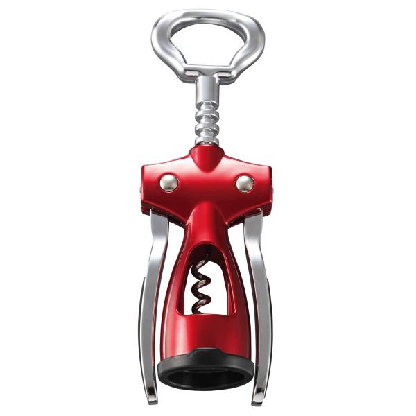 貝印 KAI ワイン オープナー コルク スクリュー ウィング タイプ KAI KITCHEN DH8220 ・カラー:レッド・サイズ:190×60×42mm 重量:250g・テコの原理でラクに抜けるウイングタイプのワインコルク抜きです。・...