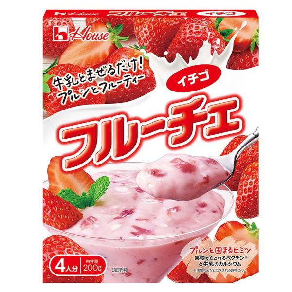 フルーチェ ハウス イチゴ 200g×5個[牛乳とまぜるだけで、果肉入りのデザートを簡単に楽しめます!] ・イチゴ果肉とピューレが入ったフルーティーなおいしさです。・内容量:200g×5個・牛乳とまぜるだけで作ることができる果肉入りの液体ベ...