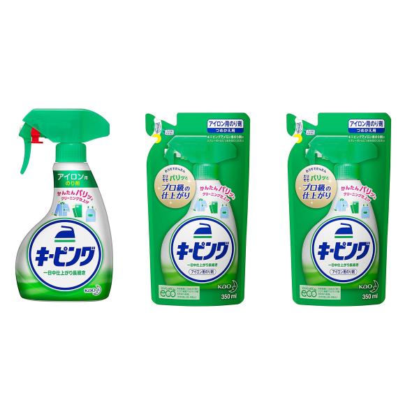 花王 アイロン用キーピング 衣料用のり剤 ハンディスプレー 400ml 1個 + つめかえ用 350ml 2個 ・パッケージ重量: 1.27 kg