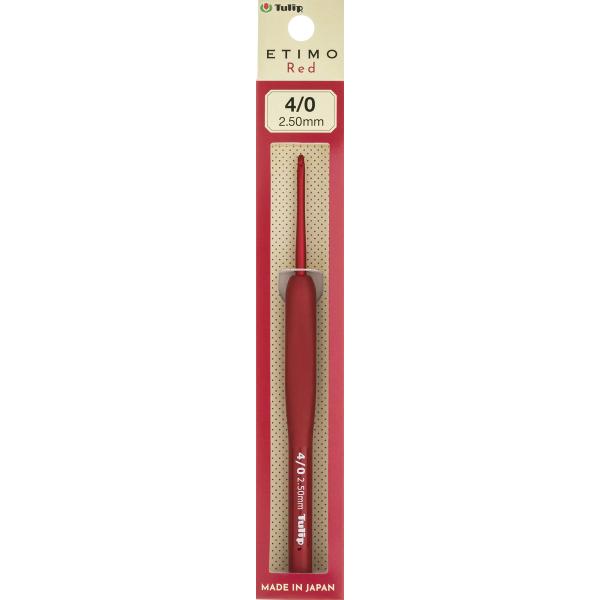 かぎ針 『ETIMO Red(エティモレッド) クッショングリップ付きかぎ針 4/0号 』 Tulip チューリップ TED040