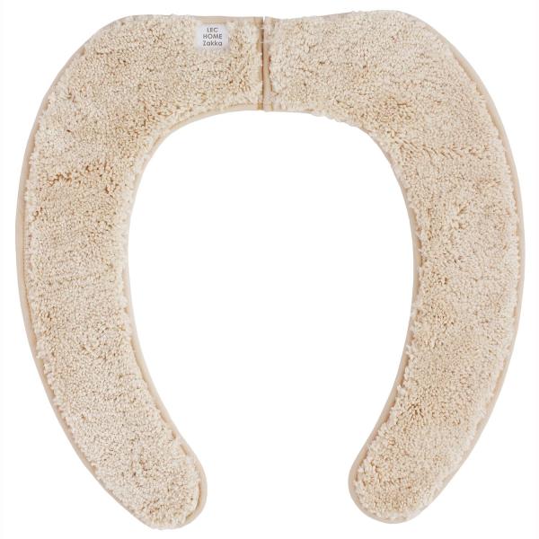 レック(LEC) ぴたQ 吸着 べんざシート 極上もこふわ タフト生地 (ベージュ) 全型対応/貼るタイプ/洗濯OK/薄型パッケージタイプ ・O型、U型どの便座でもOK！暖房OFFで節電になります。・しっかり吸着するので便座を立てても落ちた...