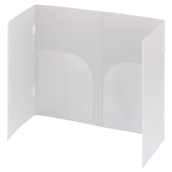 リヒトラブ パーテーション 折りたたみ パーソナルブース A9000 ・【ポケット付】正面には書類が入るポケット付・【商品】オフィスや自宅、学校や飲食店などでの飛沫感染予防に便利な簡易パーテーション。・【寸法】幅20mm×奥行252mm×高...