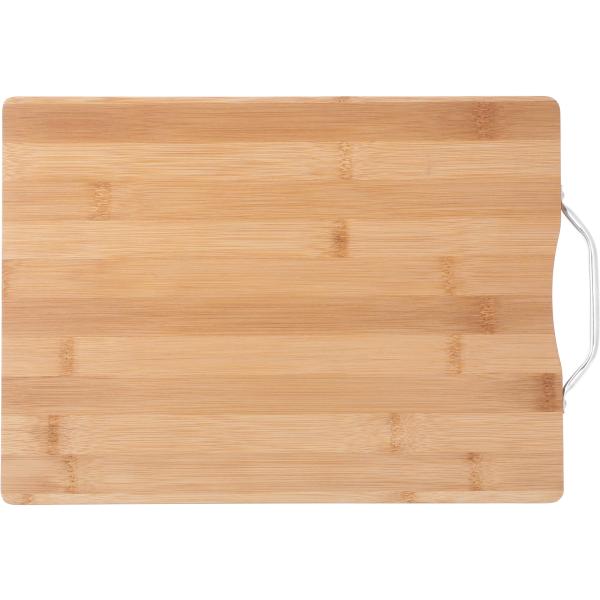 不二貿易 カッティングボード まな板 幅35×奥行24×高さ1.2cm ナチュラル バンブー 竹 天然抗菌 速乾性 40114 ・アルミの取っ手が可愛い! バンブーカッティングボード・サイズ:幅35×奥行24×高さ1.2cm・原産国:中国・...