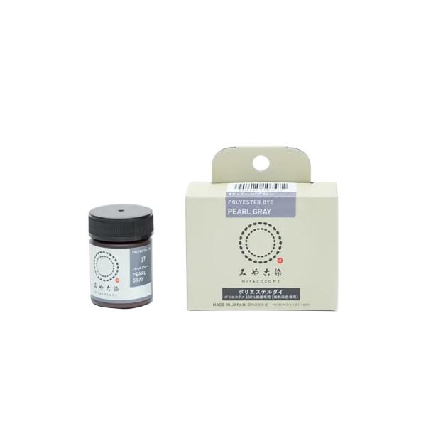 桂屋ファイングッズ みや古染 ECO染料 ポリエステルダイ ポリエステル100%繊維専用 Col.17 パールグレー ・セット内容：染料20g、濃色促進剤20g、染め方説明書・仕様：染料・品番：10747・染色方法：90℃程度の加熱染色（加...
