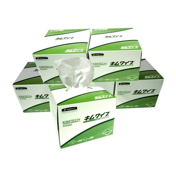 日本製紙クレシア(NIPPON PAPER CRECIA) キムワイプ S-200 mini 62015 96×215mm 200枚 6個入 ホワイト ・シートサイズ:9.6×21.5cm・入数:1箱200枚入×6箱セット・本体サイズ:縦1...