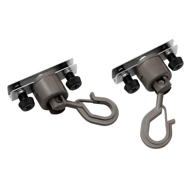 タカショー 日よけ金具 シェード取付 フック 自在型 2個組 ブロンズ オーニング シェード サンシェード 目隠し 樹脂 ステンレス CLF-02 ・すだれやシェードの取り付け金具(窓サッシ用)。サッシ枠に差し込んでネジで固定するだけ。樹脂...