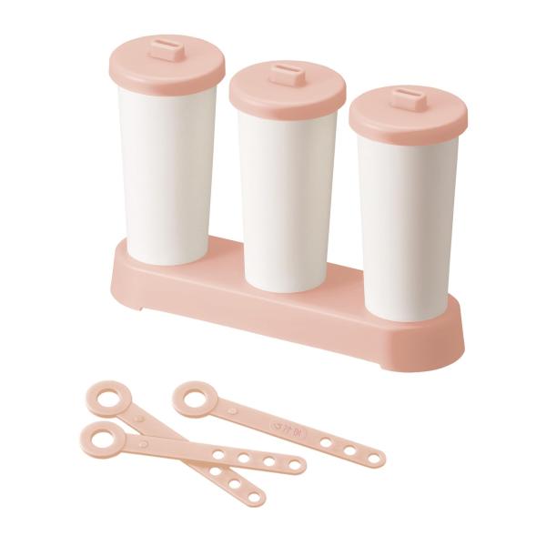 ライクイット(like-it) 製氷皿 自宅で簡単にアイスキャンディーがつくれる製氷器 アイススタンド 氷柱 ピンク 日本製 再利用可能 STK-05 あたり棒付き ・本体サイズ：約幅16×奥行5×高さ13cm・生産国：日本・素材：本体/熱...