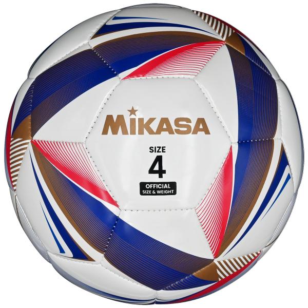 サッカーボール ミカサ(MIKASA) 4号 (小学生向け) ホワイト 推奨内圧0.600(kgf/cm2)