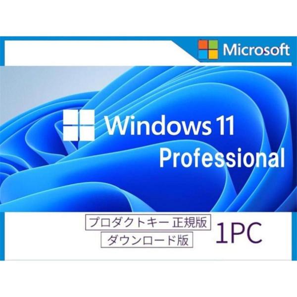 Windows 11 professional 1PC 日本語 正式正規版 認証保証 ウィンドウズ テン OS ダウンロード版 プロダクトキー ライセンス認証
