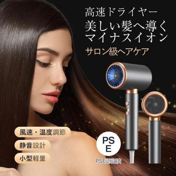 ドライヤー ヘアドライヤー 速乾 高級 3段階調節可能 自動恒温システム