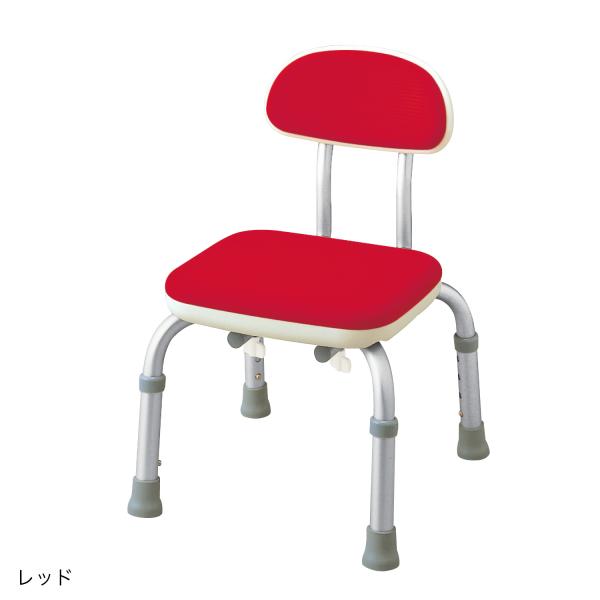 安寿 シャワーベンチ背付きminiS 536-203レッド 536-202ブルー【ミニ 風呂 らくらく 自立 移乗 入浴用 背付き いす】