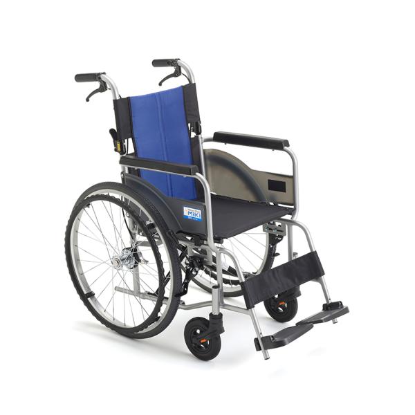 ミキ 自走式車いす BAL-R1 スタンダード　座幅40cm 介助者用ブレーキ  ノーパンクタイヤ 背折れ 折りたたみ【法人様送料無料(一部除く)】