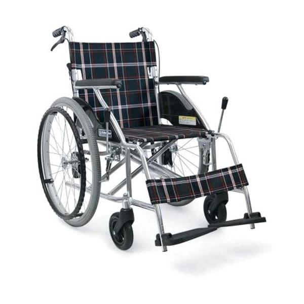 カワムラサイクル 自走式車いす KV22-40SB スタンダードタイプ 座幅40cm 介助者用ブレーキ ノーパンクタイヤ リーズナブル【法人様送料無料（)】