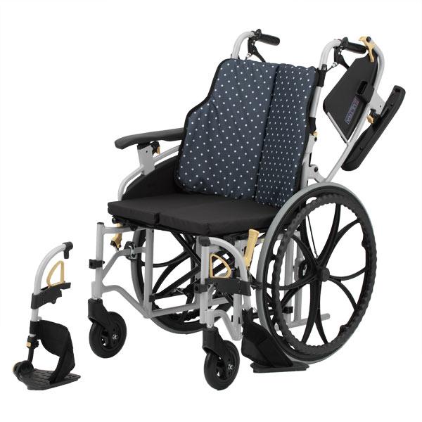 日進医療器 自走式 シンウルトラシリーズモジュール NA-SU7 3Dバックサポート ドラムブレーキ 肘跳ね上げ スイングインアウト【法人様送料無料(一部除く)】