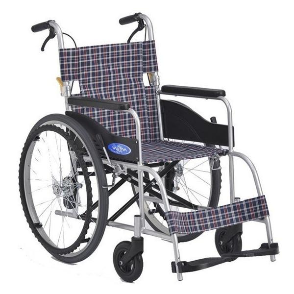 車いす 自走式車椅子 折りたたみ　日進医療器 NS-1 日進医療器 自走式車いす NEO-1 スタンダードタイプ 座幅40cm 介助者用