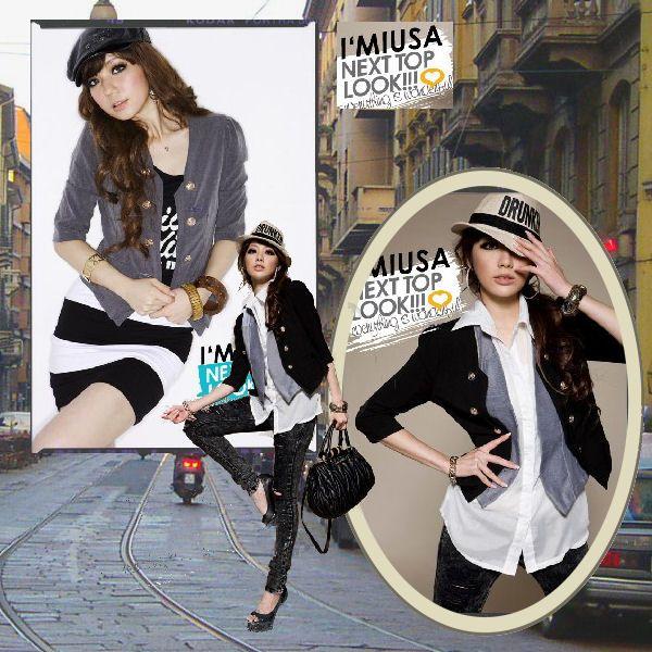 シンプル大人ショート丈ナポレオンジャケット 7分袖カジュアル レディース Buyee Buyee 日本の通販商品 オークション の代理入札 代理購入