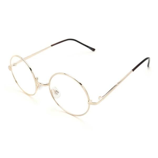 伊達メガネ Uv ラウンドメタルフレーム 丸めがね シルバー ゴールド 男女兼用 個性的 シンプル レディース Buyee Buyee Japanischer Proxy Service Kaufen Sie Aus Japan